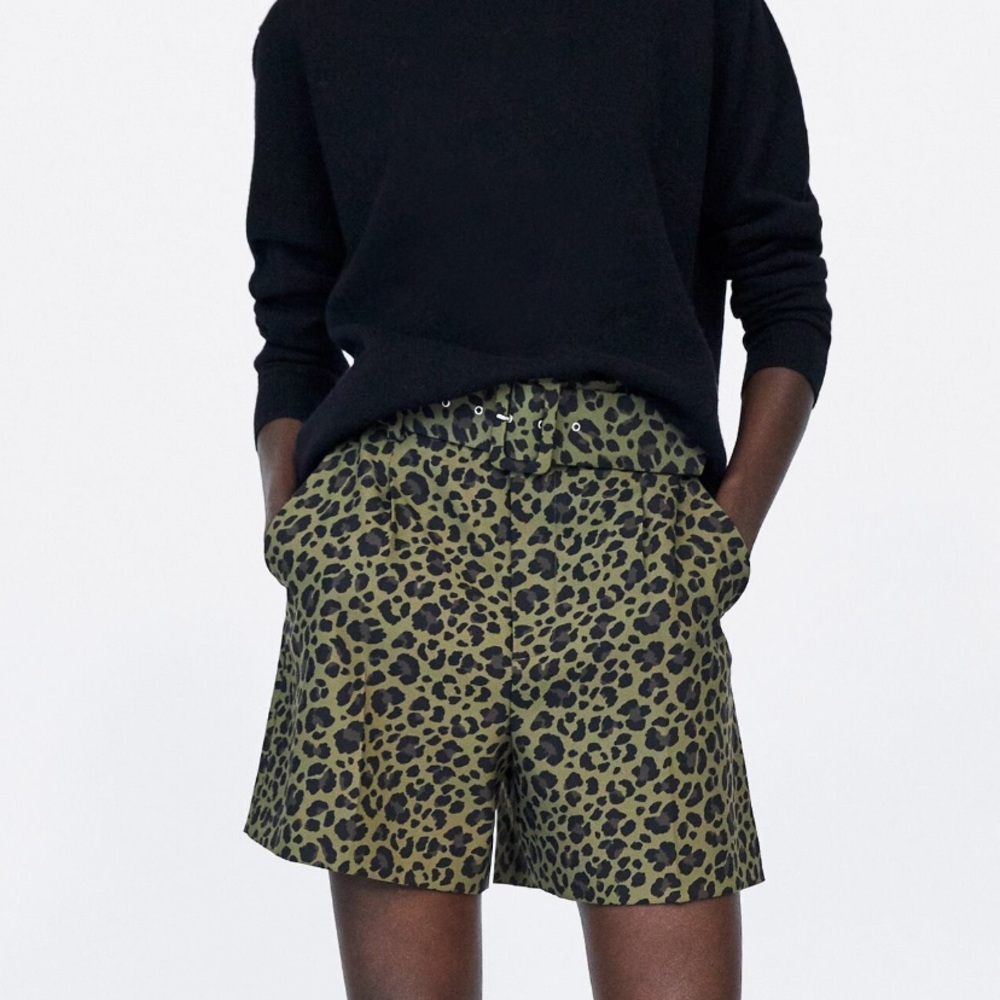 Zara Animal Print Shorts